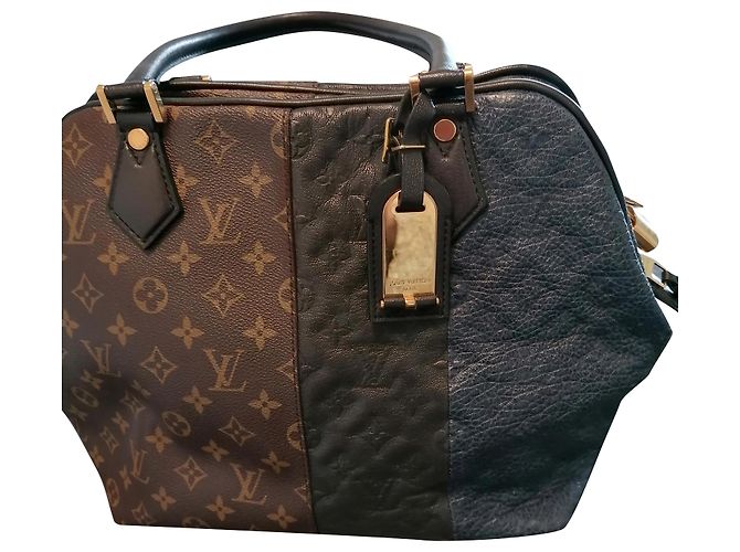 Soufflot Louis Vuitton Monogramm Dreifarbig Handtasche aus Lammleder