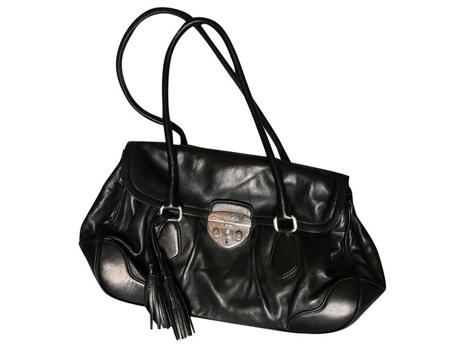 Prada bag Black Leather  ref.276644