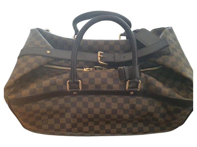 Louis Vuitton bolsa de viaje de luis vuitton. Castaño Lienzo  ref.276664