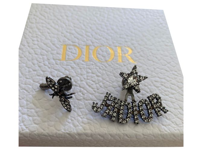 Orecchini Dior J’adior metallo argento Silver hardware