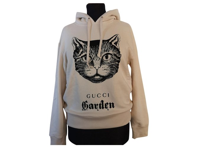 Gucci Garden Hoodie Weiß Baumwolle  ref.276688