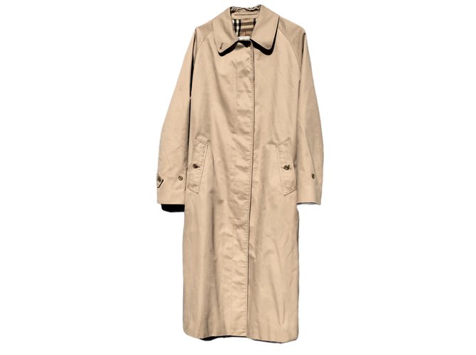 Vintage classic Burberry's trench coat 80 Beige Cotton Polyester  ref.276813