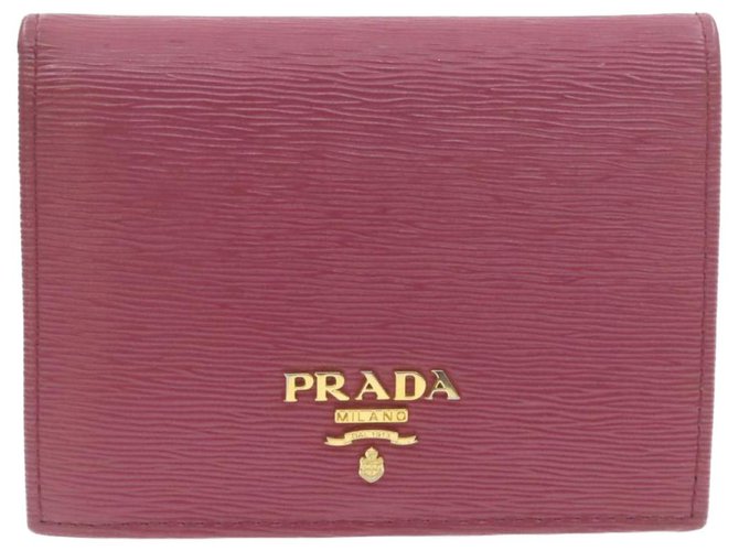 PRADA wallet Pink Leather  ref.276841