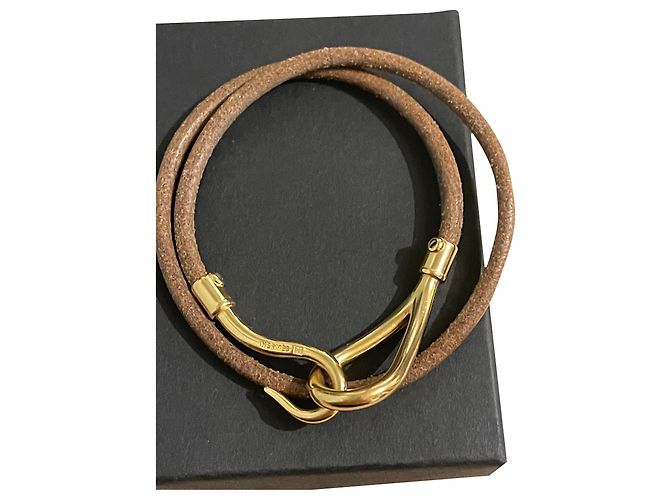 Hermès Jumbo mit goldener Hardware Braun 