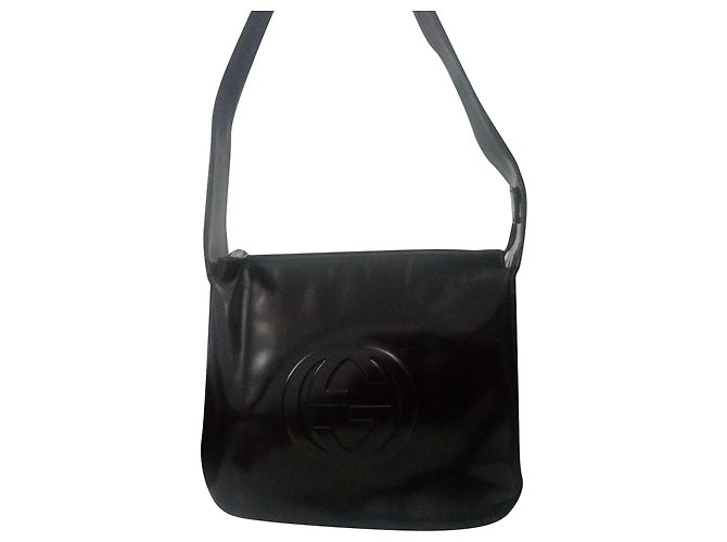Gucci Soho Handtasche aus schwarzem Lackleder