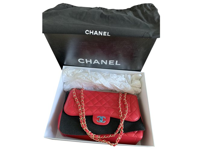 Chanel clássico Jumbo Rosa Pele de cordeiro  ref.277101