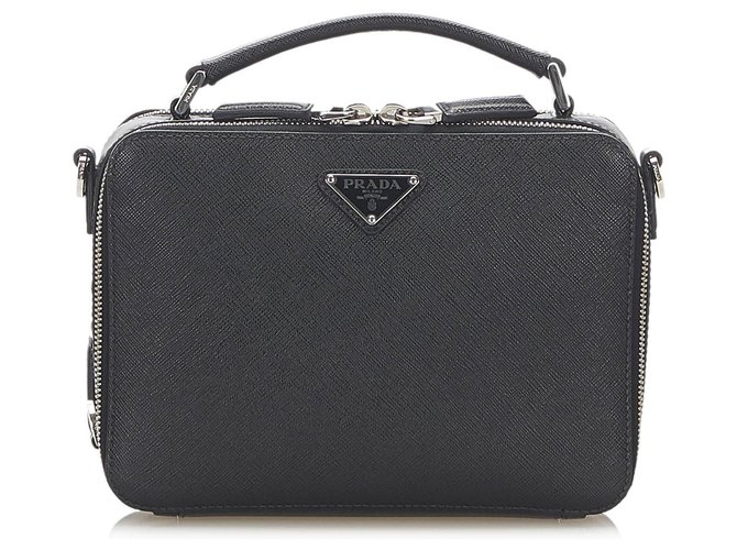 prada brique saffiano leather bolsa