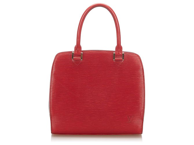 Louis Vuitton Rojo Epi Pont Neuf Roja Cuero  ref.277231