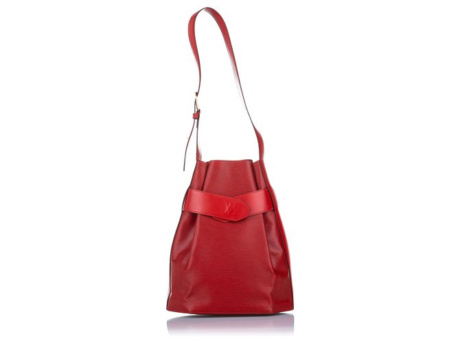 Louis Vuitton vermelho Epi Sac dEpaule Couro  ref.277285