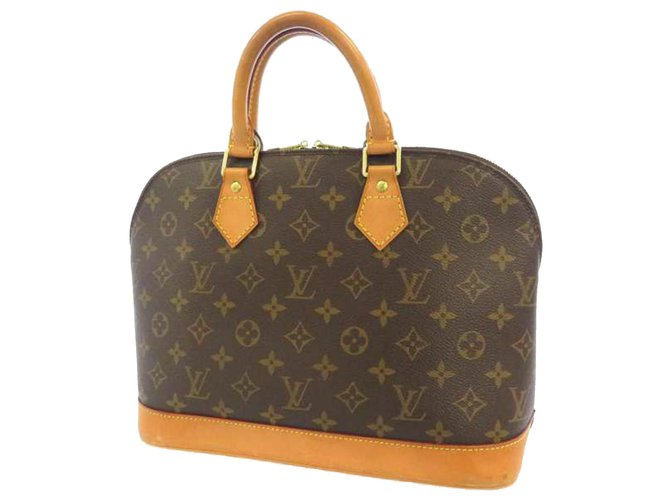 Louis Vuitton Brown Monogram Alma PM Marrone Pelle Tela  ref.277332