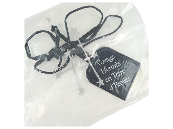Hermès Clochette clés Negro Cuero  ref.277400