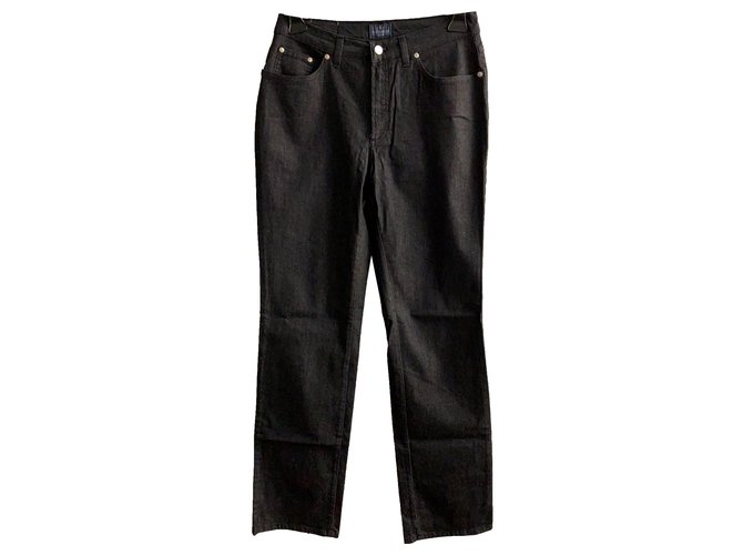 Trussardi Jeans Black cotton denim jeans  ref.277411