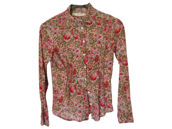 Autre Marque Camicia floreale di cose belle 36 Rosa Cotone  ref.277440