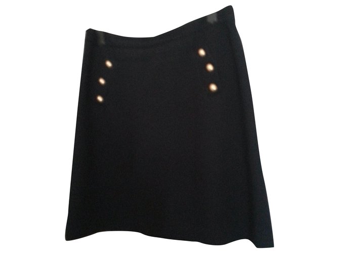 Gerard Darel plaid skirt suit Black Wool  ref.277455