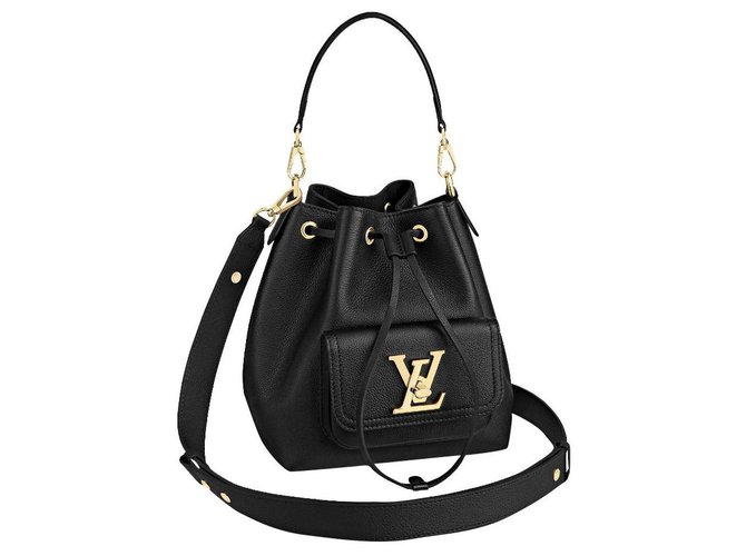 Louis Vuitton LV Lockme bucket bag Black Leather  ref.277459