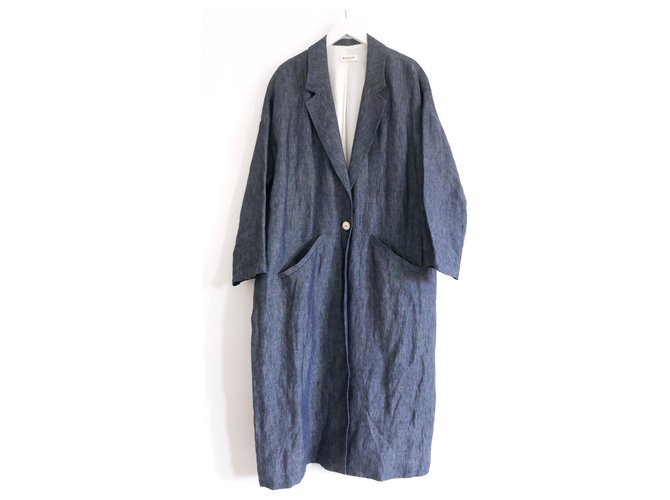 Masscob Chambray Light Coat Blue Cotton  ref.277465