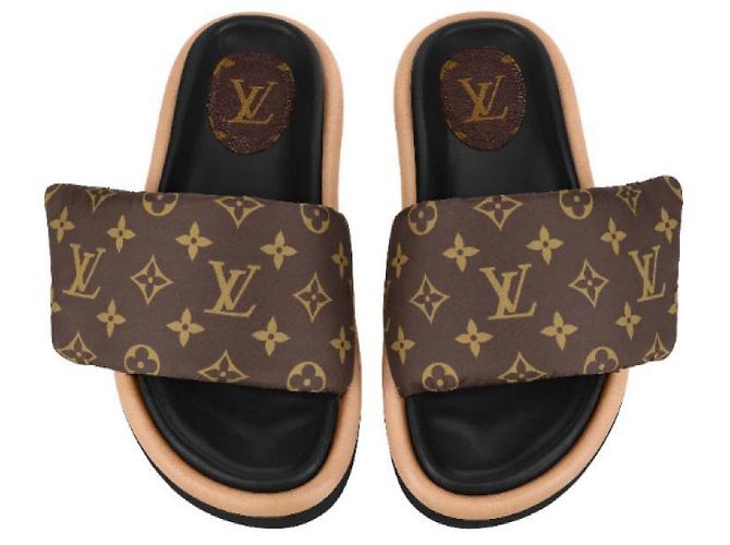 Louis Vuitton Mulas de VE novas Marrom