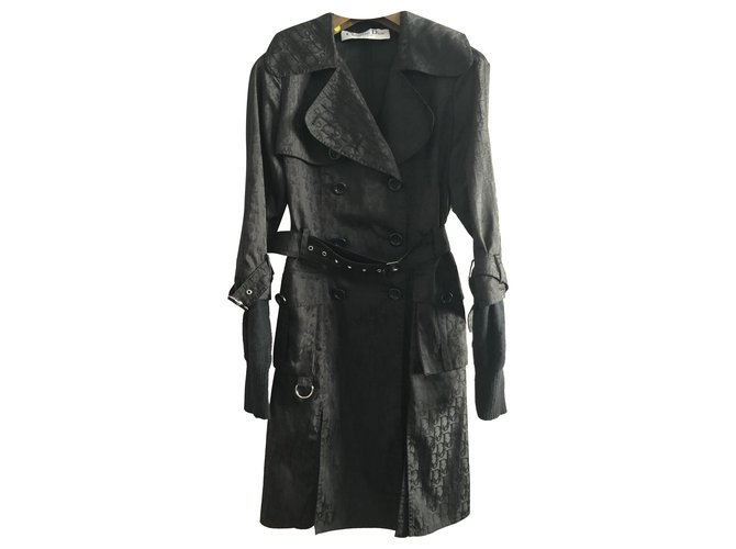Dior Trench coats Black Polyester  ref.277578