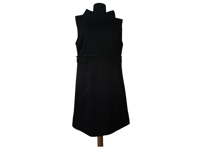 By Malene Birger Dresses Black Polyester Viscose Elastane  ref.277585