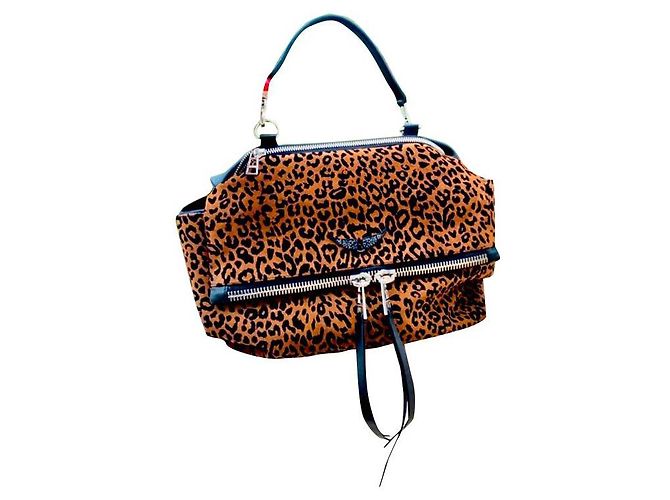Sac noir et léopard réversible Zadig & Voltaire neuf Marron