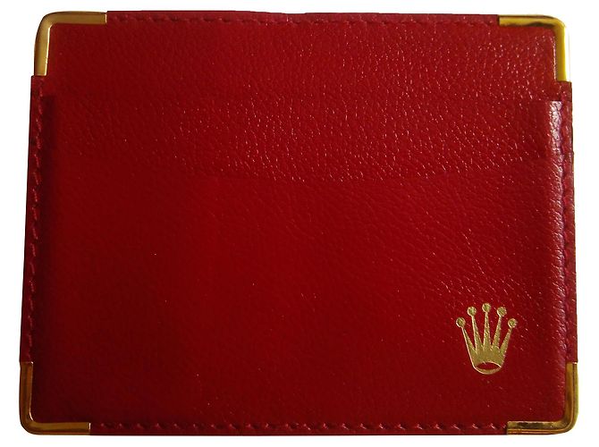 ROLEX ORIGINAL RED LEATHER CARD HOLDER . Code: 101.60.05