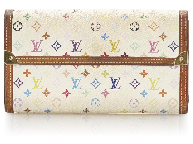 Louis Vuitton White Monogram Multicolored Canvas Porte Tresor International Wallet