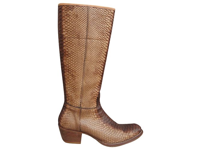 Prada python para boots p 38 Bege 
