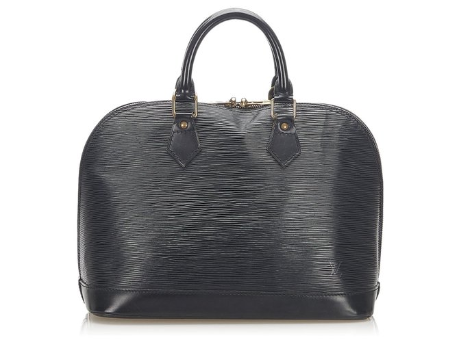 Louis Vuitton Black Epi Alma PM Leather  ref.278601