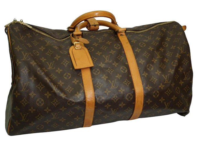 Louis Vuitton, Bags, Vintagelouis Vuitton Keepall 55 Bandouliere  Authentic With Strap Luggage Tag