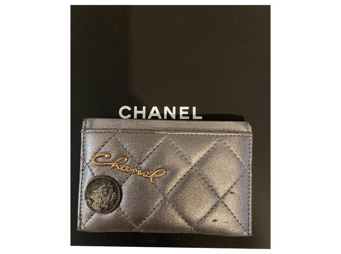 Chanel Geldbörsen, Geldbörsen, Fälle Silber  ref.278808