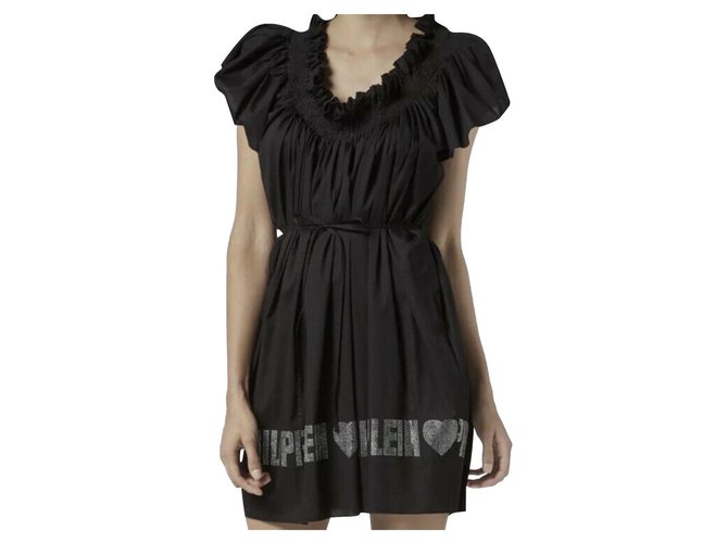 Philipp Plein Elegant dress Black Cotton  ref.278820
