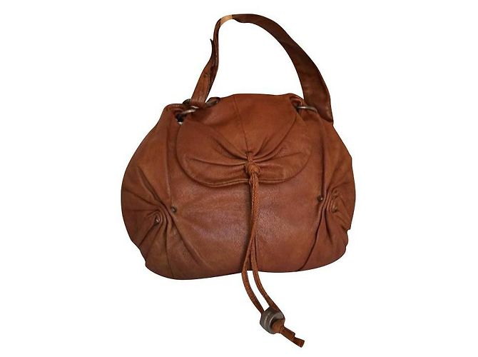 Yves Saint Laurent borsa hobo pelle Cognac 