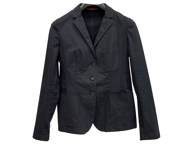 Prada Navy blu cotton jacket Navy blue