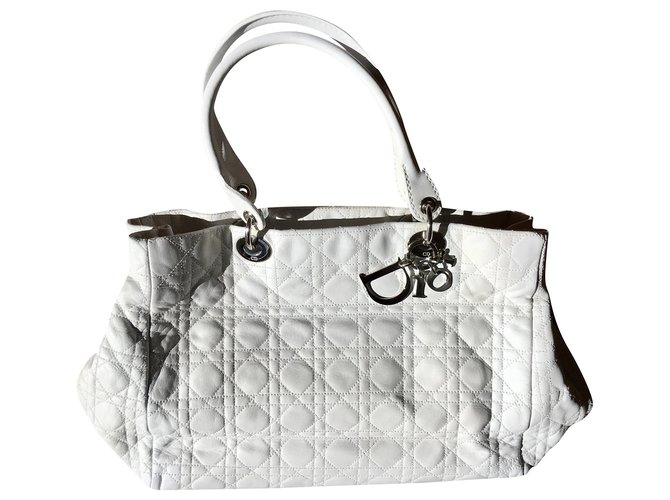 Christian Dior Soft Lady Dior White Leather  ref.279187