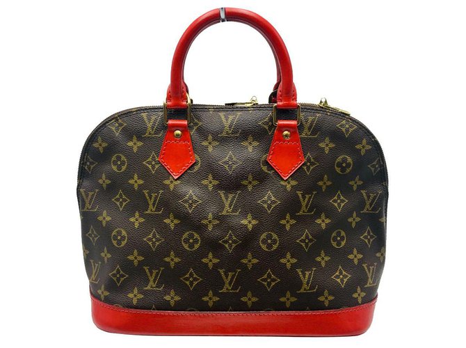 Hand Painted Customized Monogram Canvas Alma PM by Louis Vuitton