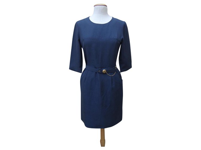 Chloé Dresses Navy blue Silk  ref.279215