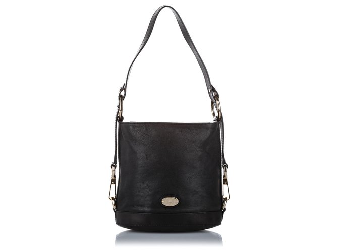Mulberry Black Leather Bucket Bag Pony-style calfskin  ref.279289