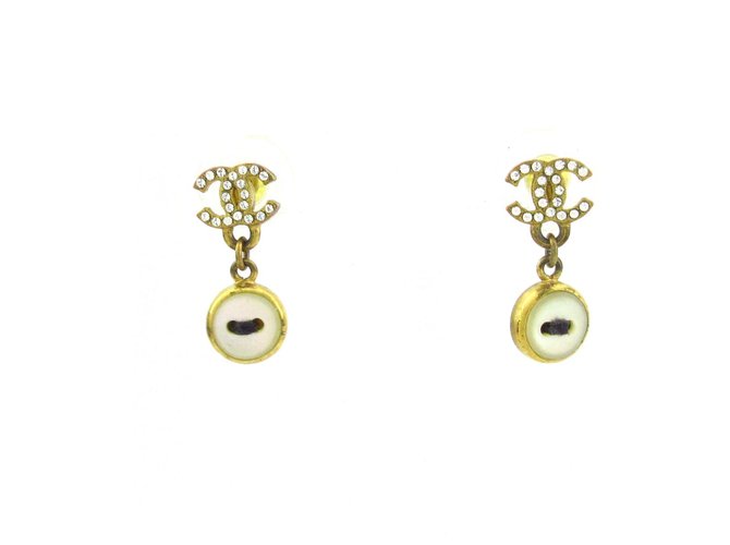 Chanel-Ohrring Golden Metall  ref.279498