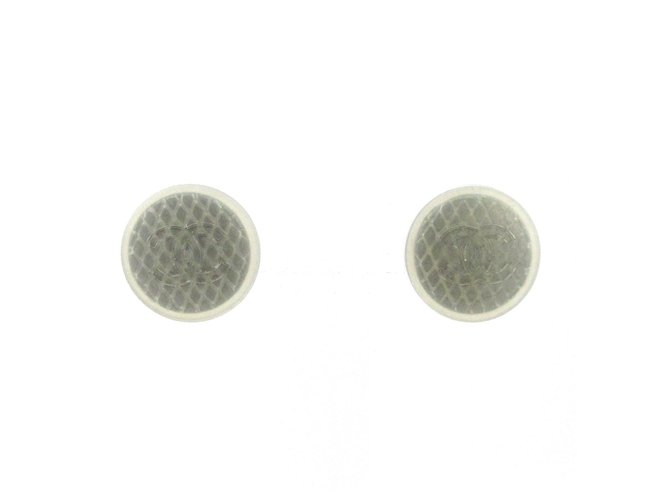 Chanel earring Grey Metal  ref.279501