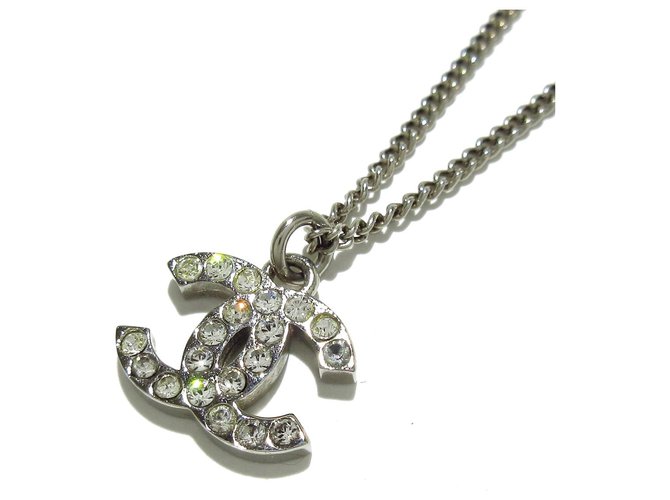 Chanel necklace Silvery Metal  ref.279625