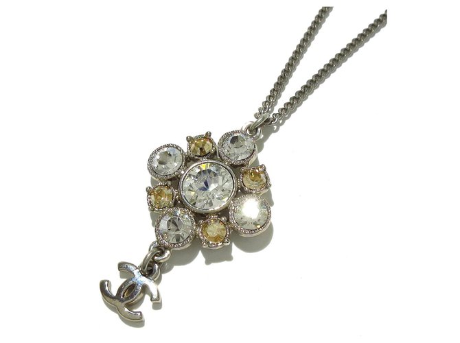 Chanel necklace Silvery Metal  ref.279626