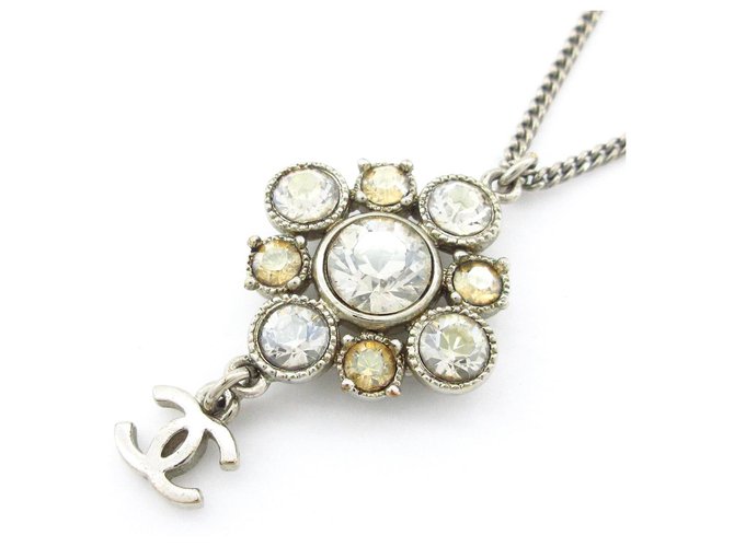 Chanel-Halskette Silber Metall  ref.279627