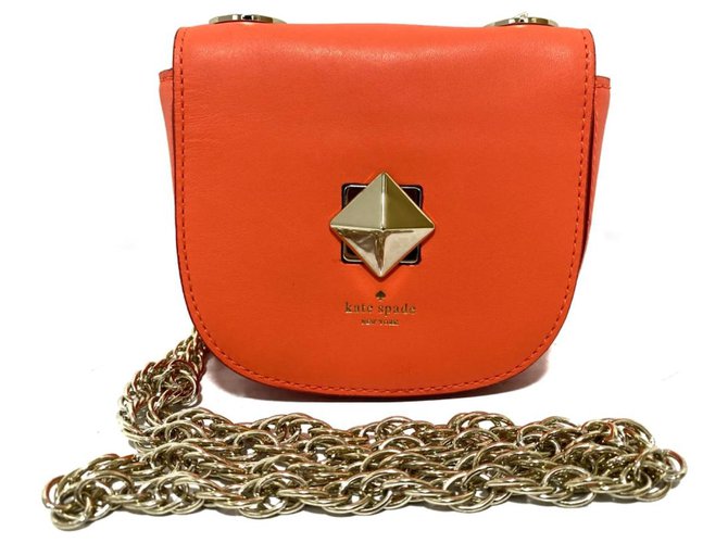 Kate Spade Shoulder bag Orange Leather  ref.280093