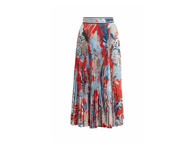 Leonard Maxirock orange plissiert Federprint