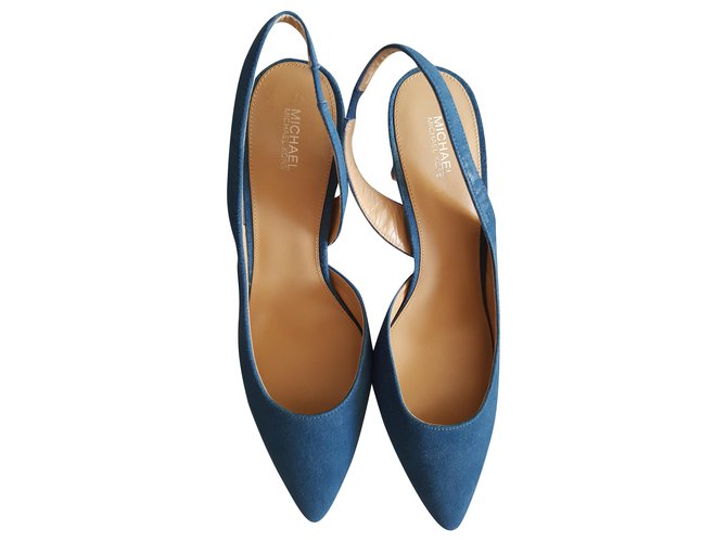 Michael Kors Blue MK shoes Navy blue Deerskin  - Joli Closet