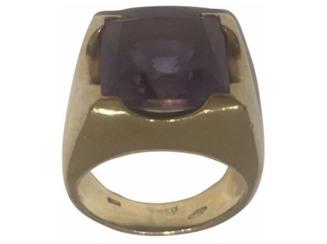 Fred anillo de marcador de cabujón Gold hardware Oro  ref.280361
