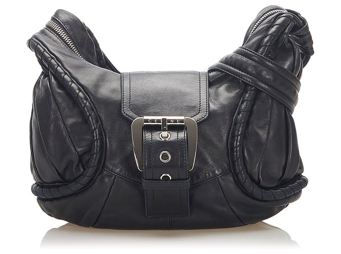 Céline Celine Black Leather Hobo Bag Pony-style calfskin  ref.280395