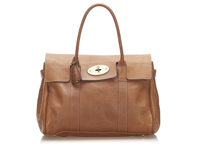 Mulberry Brown Bayswater Leather Handbag Pony-style calfskin  ref.280446