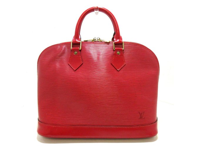 Louis Vuitton Alma Rosso Pelle  ref.280520