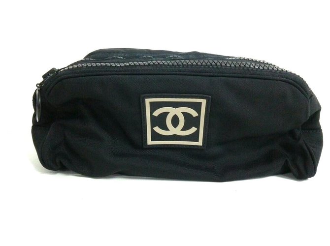 Chanel clutch bag Black Leather  ref.280547